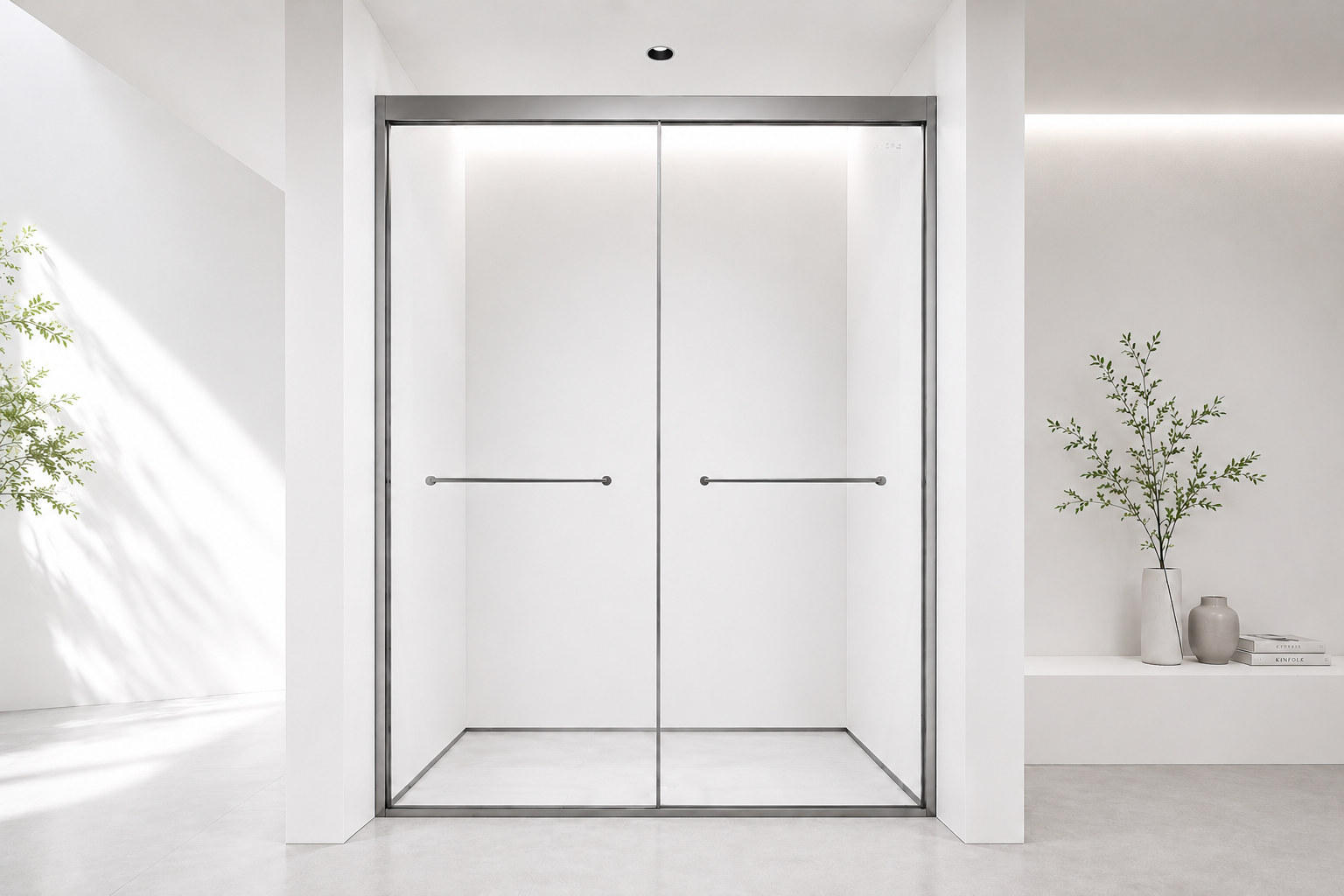Minimal white bathroom showroom